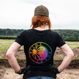 Women's Time Team Multi Colour Logo T-Shirt - Black