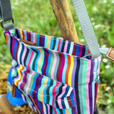 ROKA London Kennington Crossbody - Recycled Canvas - Multi Stripe