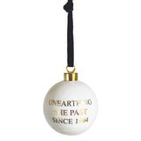 Time Team Luxury Bone China Bauble - White & Gold