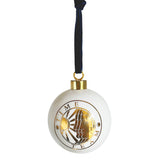 Time Team Luxury Bone China Bauble - White & Gold