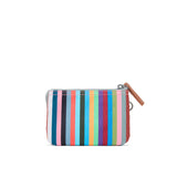 ROKA London Carnaby Small Zip Wallet - Recycled Canvas - Multi Stripe