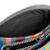 ROKA London Carnaby Small Zip Wallet - Recycled Canvas - Multi Stripe