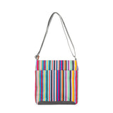ROKA London Kennington Crossbody - Recycled Canvas - Multi Stripe