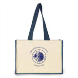 Time Team 'Unearthing the Past' Jute & Canvas Tote Shopper