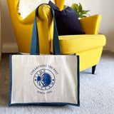 Time Team 'Unearthing the Past' Jute & Canvas Tote Shopper