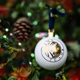 Time Team Luxury Bone China Bauble - White & Gold
