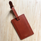 Time Team Leather Luggage Tag