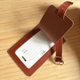 Time Team Leather Luggage Tag