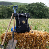 Large Waxed Canvas Laptop Backpack - Black
