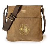 Canvas Crossbody Shoulder Bag - Brown
