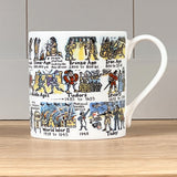 History Timeline Picturemap Bone China Mug