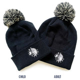 Children's Beanie Bobble Hat - Navy