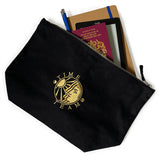 Time Team Canvas Zip Pouch - Black