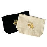 Time Team Canvas Zip Pouch - Black