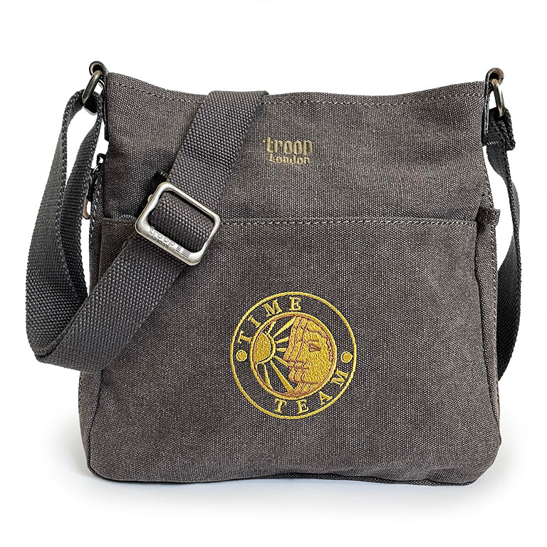 Canvas Crossbody Shoulder Bag Charcoal – Time Team