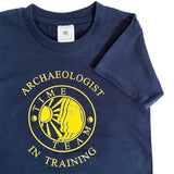 Children's T-Shirt - Time Team 'Archaeologist in Training' - Navy
