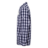 Men's Time Team Check Cotton Long Sleeve Shirt - Navy & White