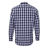 Men's Time Team Check Cotton Long Sleeve Shirt - Navy & White