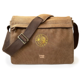 Canvas Messenger Laptop Bag - Brown