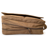 Canvas Messenger Laptop Bag - Brown