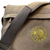 Canvas Messenger Laptop Bag - Brown