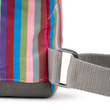 ROKA London Bantry Small Backpack - Zip-Top Recycled Canvas - Multi Stripe