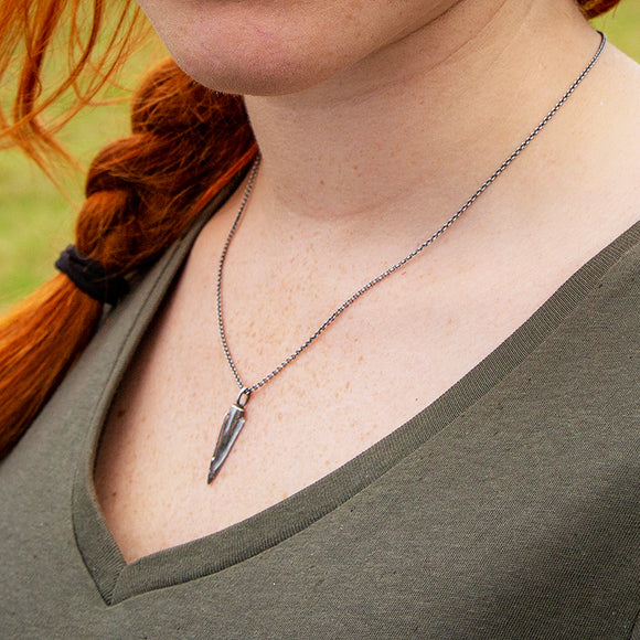 Silver Roman Arrowhead Pendant Necklace (Abigail Brown Collection)