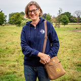 Canvas Crossbody Shoulder Bag - Brown