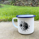 Time Team Etched Enamel Camping Mug