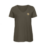 Women's Time Team V-Neck Organic T-Shirt - Olive