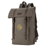 Large Waxed Canvas Laptop Backpack - Olive
