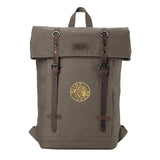 Large Waxed Canvas Laptop Backpack - Olive