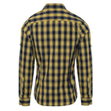 Women's Time Team Check Cotton Long Sleeve Shirt - Mustard & Navy