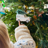 Glass Land Rover Christmas Decoration