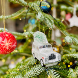 Glass Land Rover Christmas Decoration
