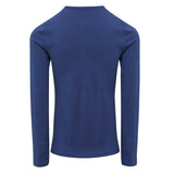 Women's Time Team Long Sleeved Henley Top - Indigo Blue