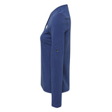 Women's Time Team Long Sleeved Henley Top - Indigo Blue