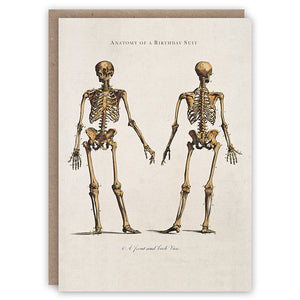 'Anatomy of a Birthday Suit' Greetings Card