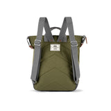 ROKA London Bantry Backpack - Zip-Top Recycled Canvas - Moss