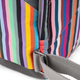 ROKA London Canfield Medium Backpack - Roll-Top Canvas - Multi Stripe