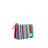 ROKA London Carnaby Small Zip Wallet - Recycled Canvas - Multi Stripe