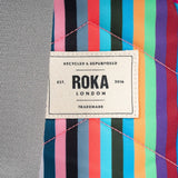ROKA London Willesden Crossbody Sling Bag - Recycled Canvas - Multi Stripe