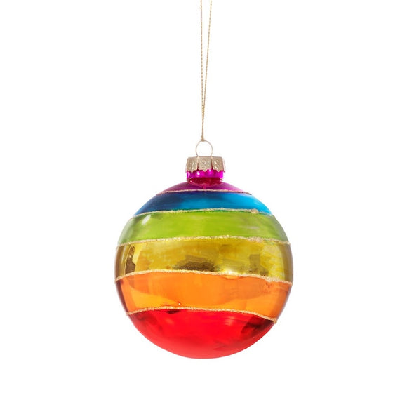 Rainbow Glass Bauble