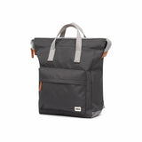 ROKA London Bantry Backpack - Zip-Top Recycled Canvas - Ash