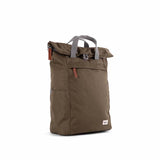 ROKA London Finchley Backpack - Roll-Top Recycled Canvas - Moss