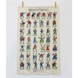 Kings & Queens of England Picturemap Tea Towel