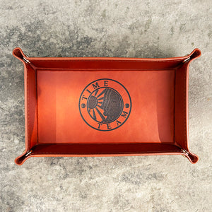 Time Team Leather Trinket Tray