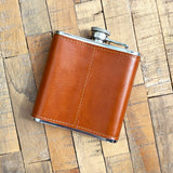 Time Team Leather Hip Flask