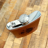 Time Team Leather Hip Flask