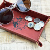 Time Team Leather Trinket Tray
